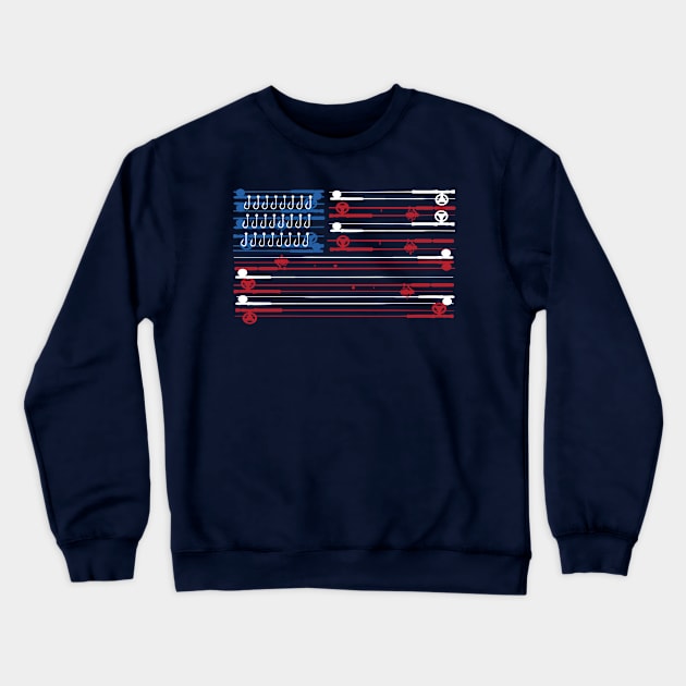 Fishing Rods American Flag Crewneck Sweatshirt by Indulge Goods